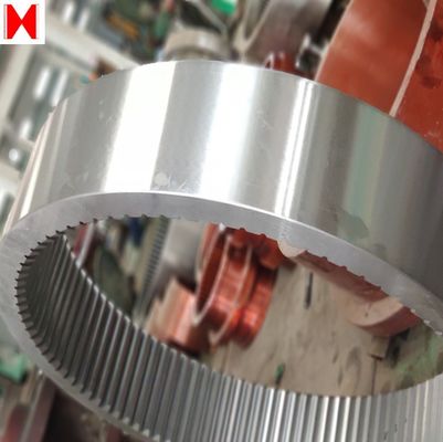 Стальная куя большая шестерня кольца C45 согласно чертежу для индустрии