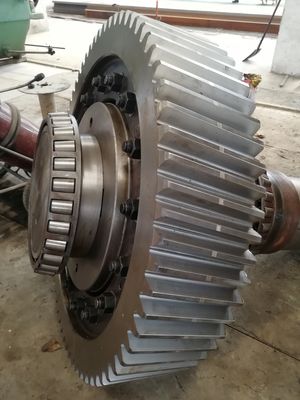 Диаметр 560mm винтовой зубчатой передачи ковкой стали Cr 40 для цеха заточки шарика